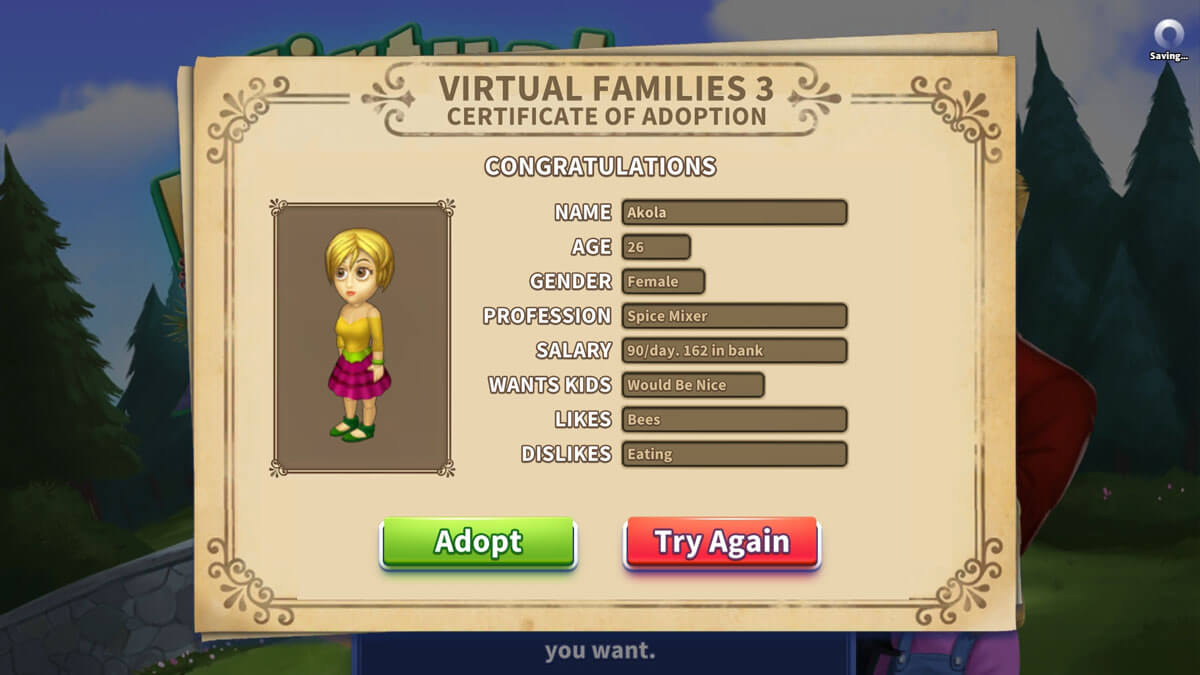 free virtual families online no download