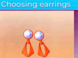 Selecting earrings in Makeover Story