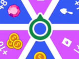 Spinning prize wheel in the game