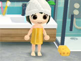 Taking a bath in Stories World Travels