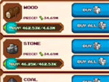 Trading products in the game