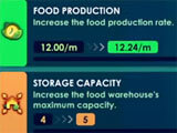 Increasing food production in the game