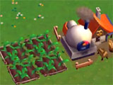 Harvesting crops in the game
