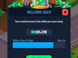 Receiving offline rewards in Idle Bank Tycoon