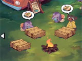 Preparing food in the game