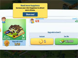 Upgrading home in the game