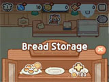 Putting bread on the shelves