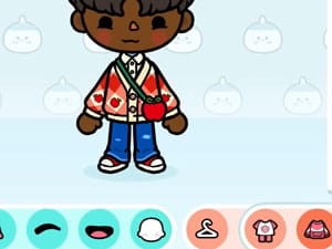 Customizing avatar in the game Customization in Toca Boca World