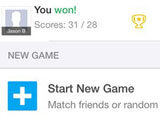 Game select in Lexulous Word Game Game select in Lexulous Word Game
