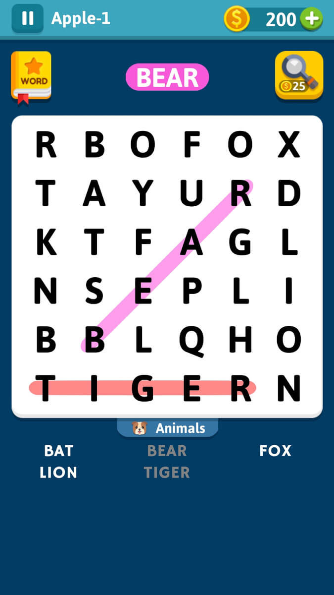 Word Search: Hidden Words - Word Games Fun