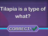 Answering a question in the game Answering a question in Trivia Star
