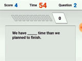 Answering a question Filling the blank with the right answer