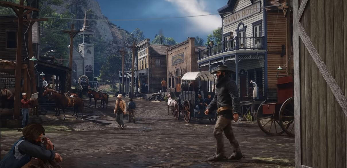 The town of Valentine in Red Dead Redemption 2 The town of Valentine in Red Dead Redemption 2