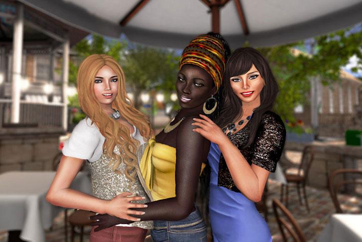 Hanging out with friends in Second Life Hanging out with friends in Second Life