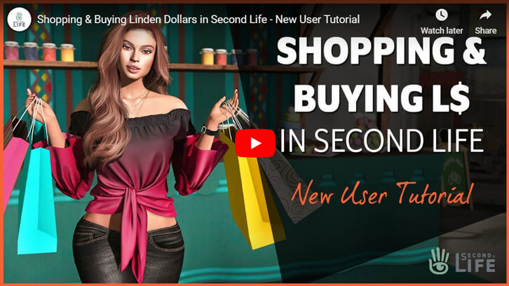 Shopping & Buying Linden Dollars in Second Life - New User Tutorial Shopping & Buying Linden Dollars in Second Life - New User Tutorial