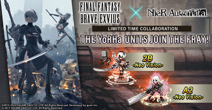 Final Fantasy Brave Exvius Kicks Off Collaboration content with NieR:Automata Today!