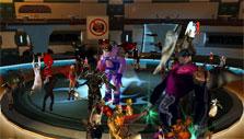 A raving party in Anarchy Online