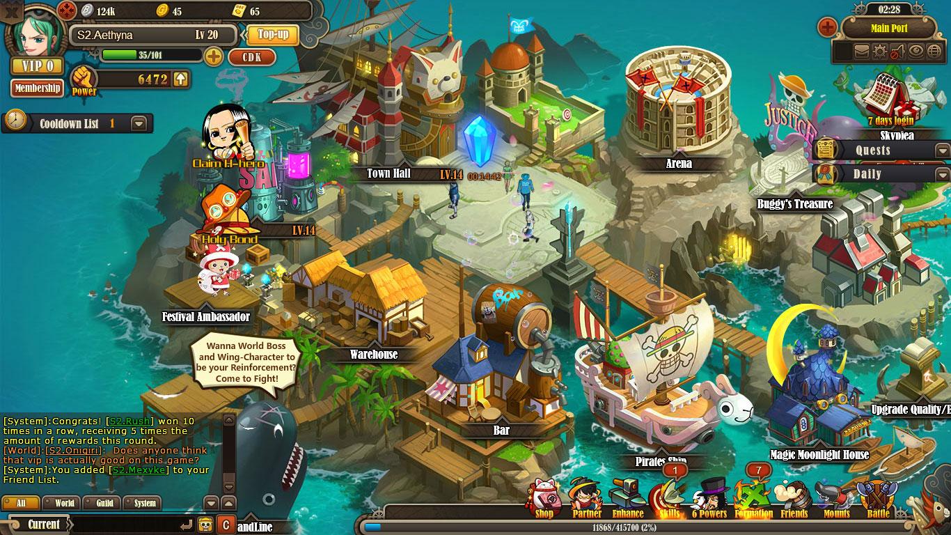 One piece online para pc ( pirate legend soargames )