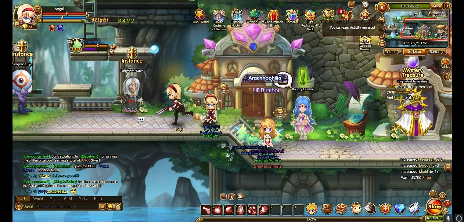 Lunaria Story Official Site - 2D Side-Scrolling MMORPG, Free to Play!