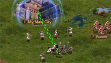 Attacking bandits in Evony: The King's Return