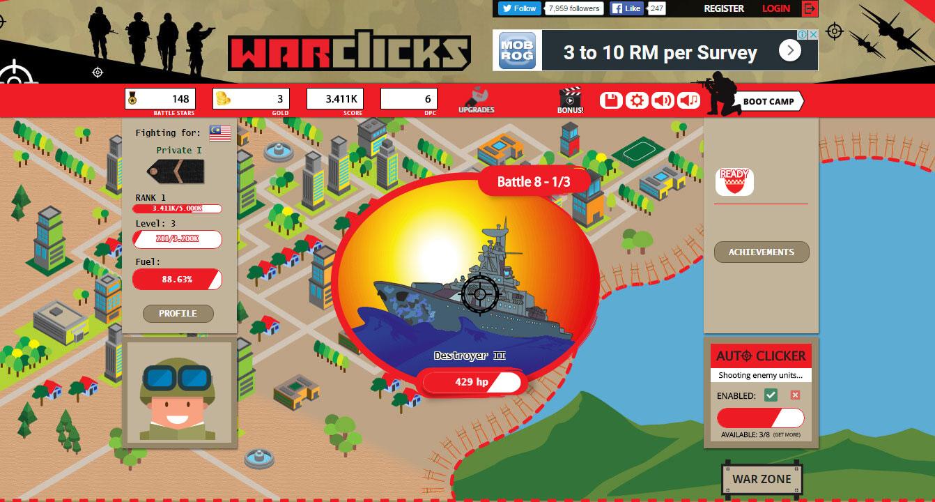 War Clicks - Play on Armor Games