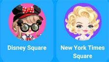 Picking a square room to head to in LINE PLAY