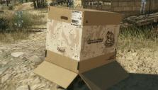 Hiding in a cardboard box in Metal Gear Solid V: The Phantom Pain