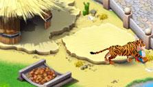 Tiger playing with a ball in Family Zoo – The Story Tiger playing with a ball in Family Zoo – The Story