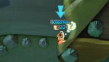 Grenade before explosion in Worms: Battlegrounds