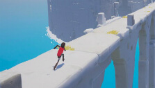 Running towards a tall pillar in Rime Running towards a tall pillar in Rime