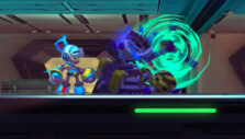 Narrow corridor in Mighty No. 9