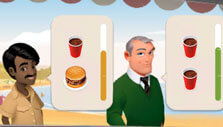 Time management mini-game in Tasty Town Time management mini-game in Tasty Town