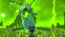 Fighting a boss in Portal Knights Fighting a boss in Portal Knights