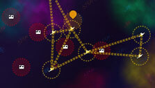 Galaxy map in Meeple Station Galaxy map in Meeple Station