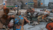 The chaos of a battle in For Honor