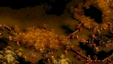 Undead swarm near a base in They Are Billions