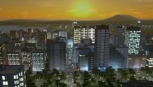 Evening sky in Cities: Skylines