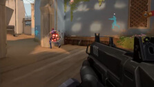 Shooting down an enemy in Valorant