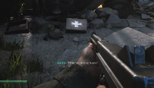 Picking up a health pack in COD: WW2