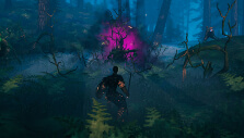 Fighting a boss monster in Valheim Fighting a boss monster in Valheim