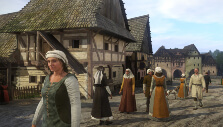 Busy street in Kingdom Come: Deliverance