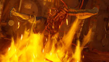 Burn, monster, burn! Burn, monster, burn!