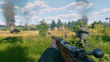 Looking across a chaotic battlefield in Enlisted Looking across a chaotic battlefield in Enlisted