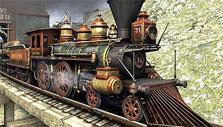 Wild West Steamer in Train Station: The Game on Rails