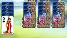 Encrusted cards in Avalon Legends Solitaire