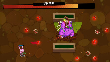 Fighting a strong boss in The Crackpet Show Fighting a strong boss in The Crackpet Show