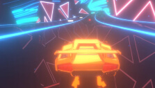 Different-colored neon lights in Music Racer: Ultimate