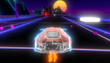 Over the sunset in Music Racer Ultimate