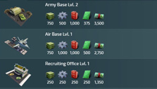Building army base in Conflict of Nations: World War 3