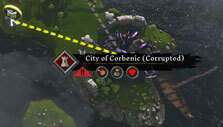 Corrupted city in The Hand of Merlin